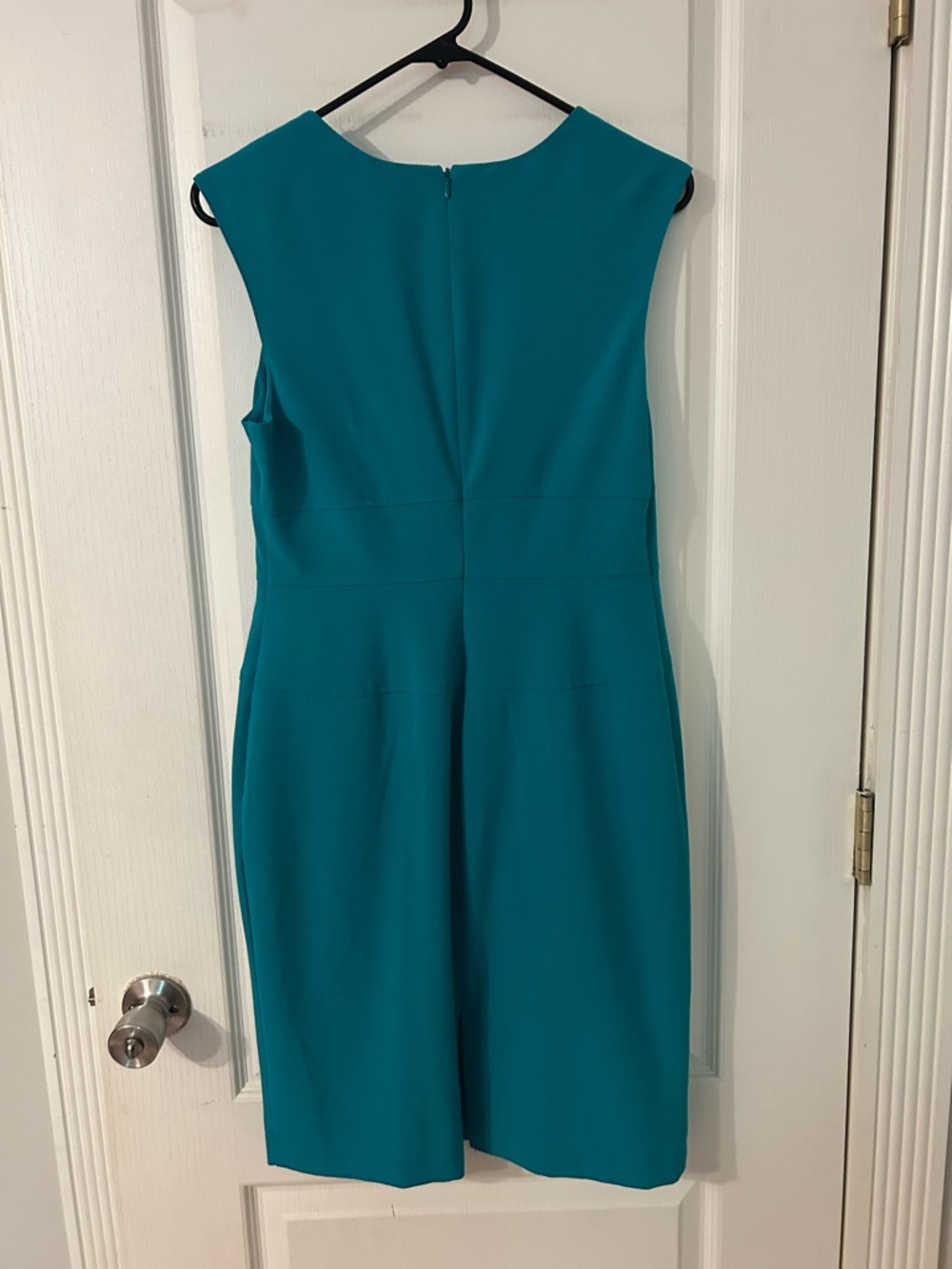 Worthington Teal Dress Size 6 Lined Sleeveless Career Work Office Slimming - Picture 3 of 5